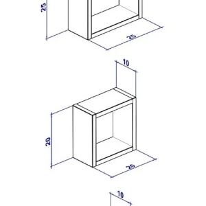 Cubos Repisas Flotantes Juego X 3 Rp203 - Imagen 4