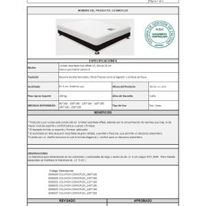 Colchón Dormiluna Ref. Cosmoflex - Imagen 3