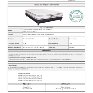 Colchón Dormiluna Ref. Neptuno Top. - Imagen 3