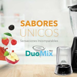 LICUADORA DUO MIX PRO VASO VIDRIO + CHOPPER 550W HE-003G - Imagen 4