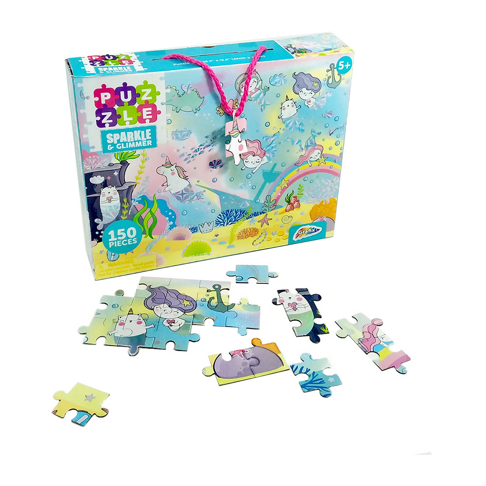 Rompecabezas infantil 150 pzs con brillo - Unicornios - Centro ...