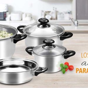 BATERIA 7 PZAS ACERO INOX T/V HOME ELEMENTS - Imagen 6