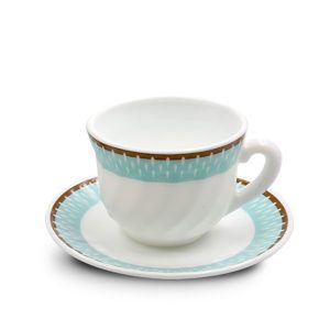 VAJILLA VITROCERAMICA 4/16 DECORADA HEVV-1608 CELESTE - Imagen 4