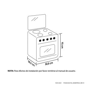 Estufa L-50 Gas Natural Inox - Imagen 4