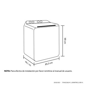 Lavadora Semiautomática SA 1308 BL Haceb 13 Kilogramos Blanca. - Imagen 4