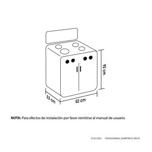 Estufa Romero Gabinete Torre Mixta 3x1 Gas Natural Plata - Imagen 4