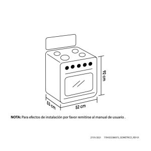 Estufa Romero Ultra Haceb 50 cms Gas Natural Inox - Imagen 4