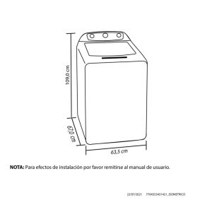 Lavadora Awüa 13 Kilogramos Haceb Manual Gris Coal - Imagen 3