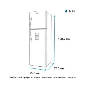 NEVERA MARCA MABE NO FROST 250LTS  DA INOX - Imagen 7