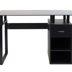 ESCRITORIO MILLAU METAL - VIDRIO NEGRO RTA MUEBLES - Imagen 5