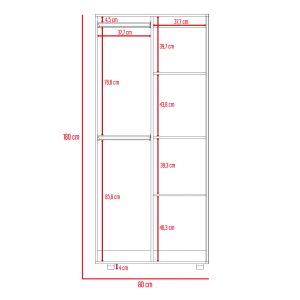 CLOSET TERA WENGUE/NEGRO RTA MUEBLES - Imagen 4